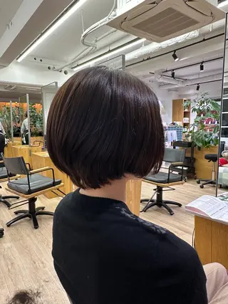 ショート 切りっぱなし/髪質 改善矯正/さやか🫧のヘアスタイル