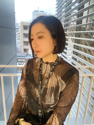 ショート 透明感カラー ボブ ミディアム 齊木勇人のヘアスタイル