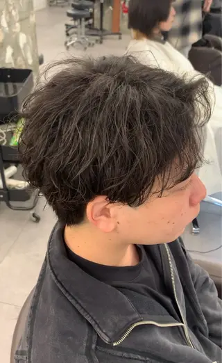 ショート パーマ メンズ 森川 力のヘアスタイル