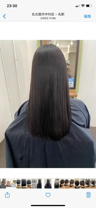 ロング パーマ 久木原 ゆりのヘアスタイル