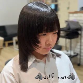 ミディアム ★韓国トレンドカット ★むなかたももかのヘアスタイル