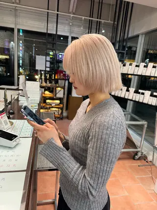 ショート カラー 美髪透明感🫧三澤 廉 M.SLASHのヘアスタイル