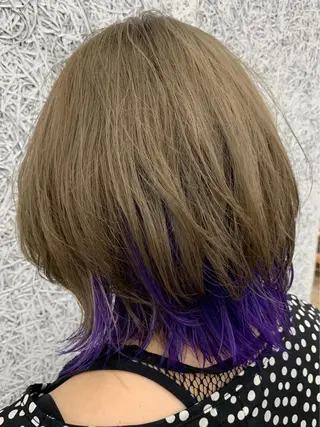 ミディアム カラー メンズ カノエ 松江学園店のヘアスタイル