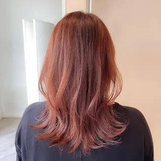 ミディアム カラー 顔まわりカット🌟 くびれヘア/寺門遥輝のヘアスタイル