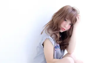 ミディアム カラー 小顔カット/レイヤー 【WiLL】加藤のヘアスタイル