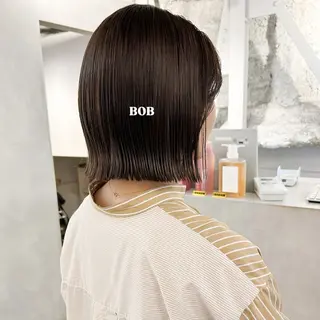 ショート カラー 切りっぱなしBOB 職人💜Anzuのヘアスタイル