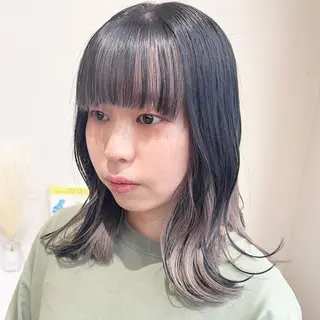 セミロング カラー 髪質改善/韓国ヘア 顔まわり特化yutoのヘアスタイル