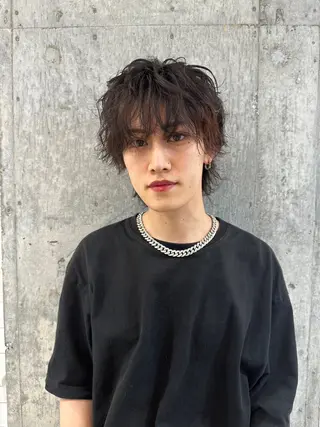 ショート メンズ ハッシュカット/ 水光艶カラー/RINのヘアスタイル