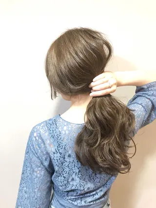 ロング カラー 小顔カット✨ 透明感カラー/村上のヘアスタイル