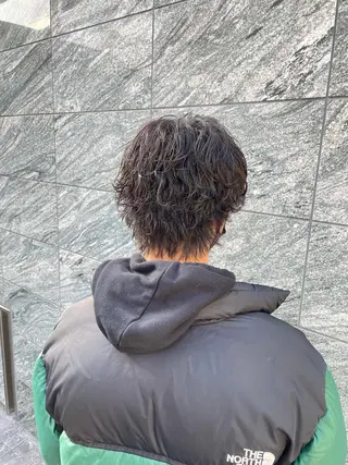 ショート カラー パーマ ヘアアレンジ メンズ アイブロウ スパイキー/フェザー /波巻き/かいとのヘアスタイル