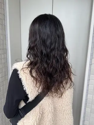 ロング パーマ 縮毛矯正/エクステ /艶カラー/ヘアメのヘアスタイル