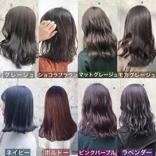 ミディアム カラー ヘアアレンジ TAKUMAブリーチ /切りっぱなし🪽のヘアスタイル