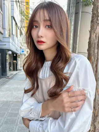 カラー ロング ANGELICA JR奈良店のヘアスタイル