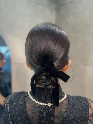 ミディアム ヘアアレンジ ヘアメイク/髪質改善 🎀Moeri🎀のヘアスタイル