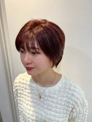 ショート カラー 🌝ぷる艶ハイトーン 柔らかヘア🍅まあやのヘアスタイル