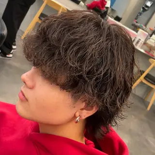 ミディアム パーマ ヘアアレンジ メンズ fifth 石川 凪のヘアスタイル