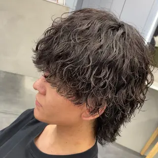 セミロング パーマ ヘアアレンジ メンズ fifth 石川 凪のヘアスタイル