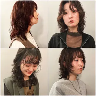 ミディアム ショート/ボブ /パーマ🌿柏原良亮のヘアスタイル