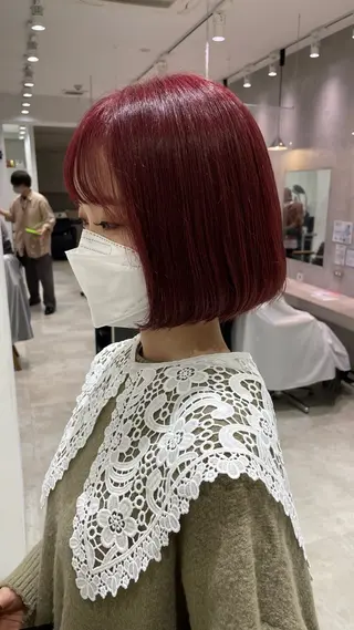 ショート カラー 髪質改善ストレート 🌈似合わせカットのヘアスタイル