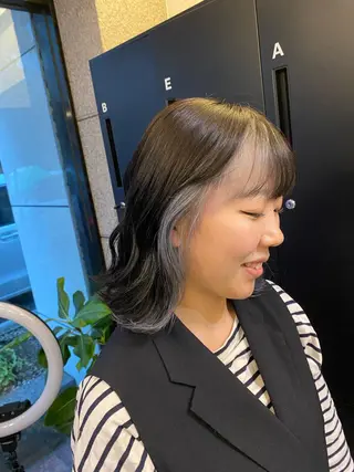 ミディアム カラー 西田辺/ タカスナオヤのヘアスタイル