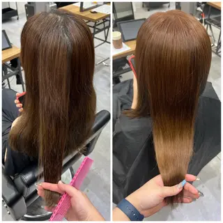 セミロング カラー ショート/ウルフ カットモデル募集のヘアスタイル