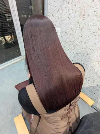 ロング カラー 髪質改善.縮毛矯正 ×韓国ヘアyukiのヘアスタイル