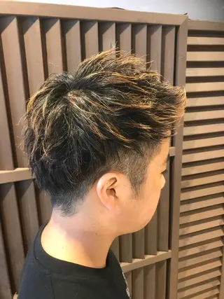 ショート カラー パーマ ヘアアレンジ メンズ キッズ ネイル マツエク・マツパ EnBlesS西宮 マンツーマン神道有基のヘアスタイル