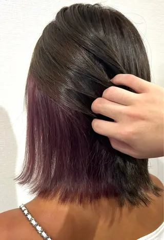 ミディアム 切っぱなし💇‍♀️ イヤリング🎨龍之介のヘアスタイル