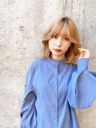 ミディアム カラー 艶髪と透明感を ‼️/若林のヘアスタイル