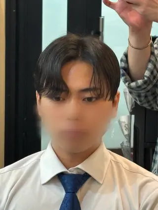 ショート パーマ メンズ 韓国メンズヘア/ 毛流れヘア　須田龍世のヘアスタイル