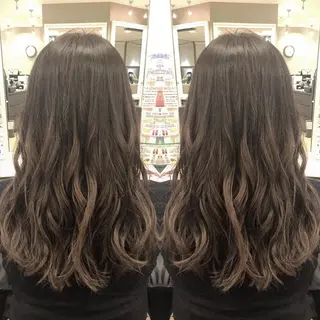 セミロング カラー box mico. mutsumiのヘアスタイル