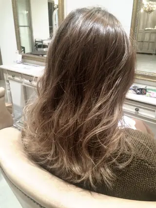 ミディアム セミロング ロング カラー ヘアアレンジ 韓国♡ハイライト ♡YURIのヘアスタイル