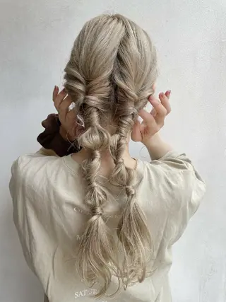ロング ヘアアレンジ カラー GiseL 博多 ジゼル　博多のヘアスタイル