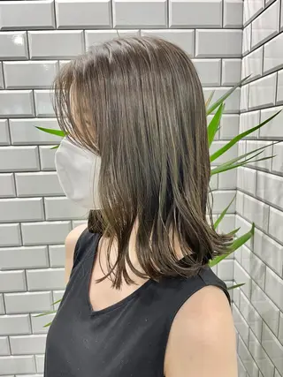 セミロング カラー パーマ タケダケイ /ショート/ボブのヘアスタイル