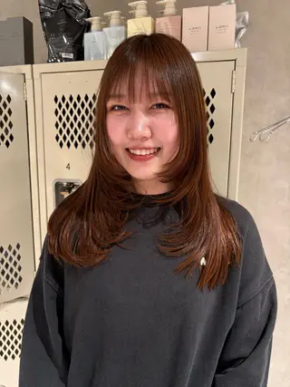 ロング 透明感カラー/海外風 レイヤー/mao🗽のヘアスタイル