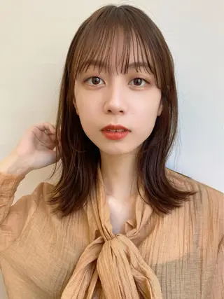 ミディアム カラー 🪭risa 暖色/レイヤー🪭のヘアスタイル