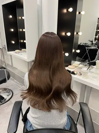 ロング カラー HONOKA/ ハイトーン艶カラーのヘアスタイル