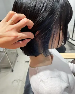 ショート カラー 暖色カラー🍊 ボブ🌿顔周りcutのヘアスタイル