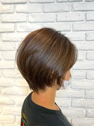 ショート ハイライト無料 韓国ヘア/レイヤーのヘアスタイル