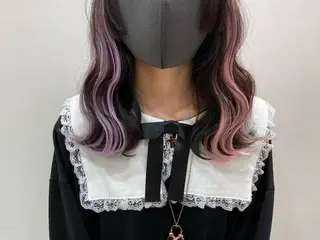 セミロング 新宿/韓国ヘア 中明度カラー/かやのヘアスタイル