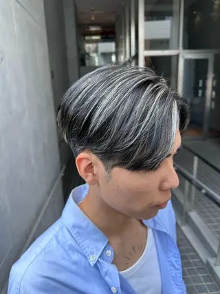 ミディアム カラー メンズ デザインカラー🎨 下北沢 / 磯部のヘアスタイル