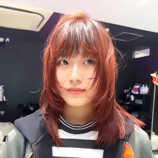 ショート カラー パーマ ヘアアレンジ メンズ キッズ ネイル マツエク・マツパ アイブロウ 🐺ウルフ×ハイトー ン🖤Yukinoのヘアスタイル