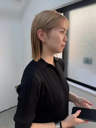 ショート カラー ヘアアレンジ ニュアンスヘア🌔 nanakoのヘアスタイル