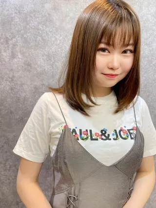 セミロング 柴崎 直のヘアスタイル