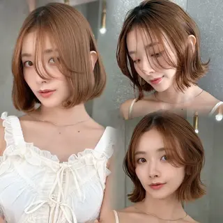 ショート ボブ/レイヤー/ 縮毛矯正/ 渡邊莉玖のヘアスタイル