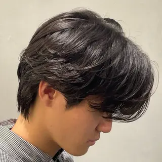 ミディアム パーマ ヘアアレンジ メンズ fifth 石川 凪のヘアスタイル