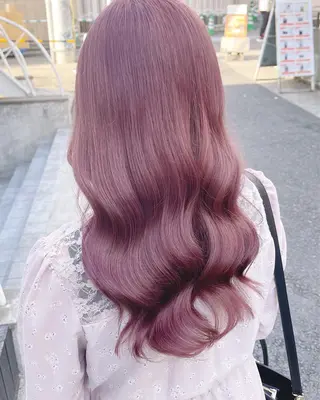 ロング カラー パーマ ヘアアレンジ メンズ キッズ ネイル マツエク・マツパ アイブロウ 🎀韓国レイヤー YURINA🎀のヘアスタイル