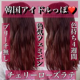 セミロング カラー 韓国ヘア指名率 No. 1小堀京介のヘアスタイル