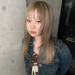 セミロング カラー ヘアアレンジ Mizobe misakiのヘアスタイル