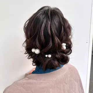 ミディアム ヘアアレンジ 卒業式お呼ばれ🕊️ ヘアセット✴︎ミキのヘアスタイル